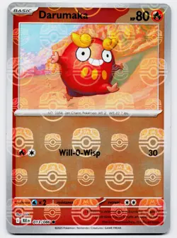 Pokemon TCG Darumaka 013/086 Black Bolt Playset Masterball Holo LP - Image 2