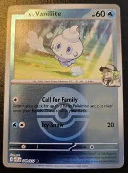N's Vanillite 049/217 Poke Ball Holo Common Ascended Heroes Pokemon TCG - Image 1