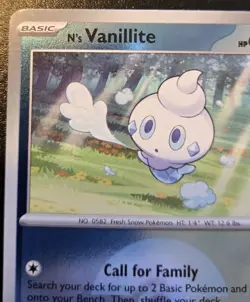 N's Vanillite 049/217 Poke Ball Holo Common Ascended Heroes Pokemon TCG - Image 2