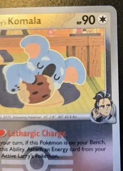 Larry's Komala 175/217 Poke Ball Holo Common Ascended Heroes Pokemon TCG - Image 3