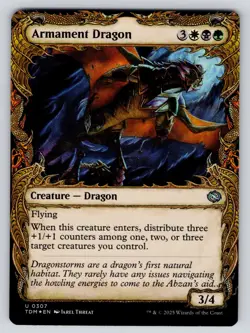 Armament Dragon (Showcase) U Tarkir: Dragonstorm 307 NM MTG Magic TDM - Image 1