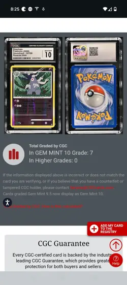 (TOP POP 7) Pokemon Stormfront 35/100 Dusclops Reverse Holo CGC 10 GEM MINT - Image 4