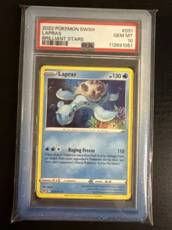 Pokemon:Lapras Brilliant Stars PSA 10 Pop 2 - Image 3