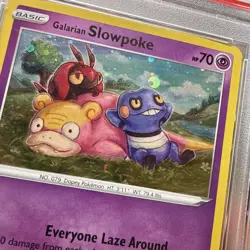 Galarian Slowpoke SWSH126 Holo Cosmos Evolving Skies PSA10 New Cert/Holo Bleed - Image 3