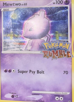 Mewtwo Holo Pokemon TCG Pokemon Rumble 9/16 DMG - Image 5