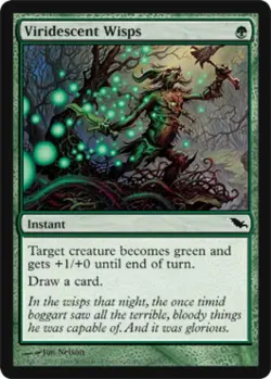 Viridescent Wisps - Light Play MTG Shadowmoor - Image 1