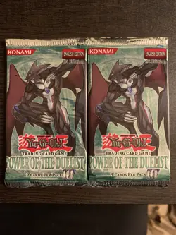 2x Yugioh Power of the Duelist 1st Edition Factory Sealed Booster Packs - Image 1
