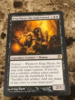 KING MACAR, THE FOLD-CURSED Magic the Gathering MTG Journey Into Nyx LP -B - Image 1