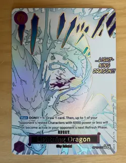 Lightning Dragon (Alt Art) Op15-077 One piece English Alternate Kamis Island - Image 1