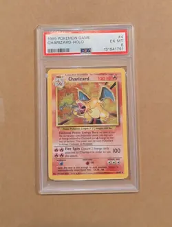 Charizard Base Set (1999) 4/102 Holo PSA 6 EX-MT - Image 1