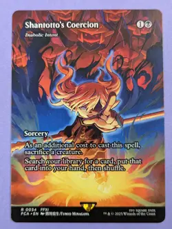 MTG: FINAL FANTASY: Shantotto's Coercion - Diabloic Intent Borderless #0034 - NM - Image 1