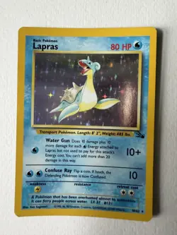 Holo Lapras Fossil 10/62 Rare Pokemon Card - Image 1