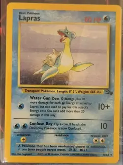 Pokemon Lapras 10/62 Fossil Unlimited - Holo Rare - Image 1