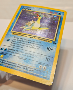 Lapras 10/62 Holo Rare Unlimited Fossil Pokemon 1308 - Image 2