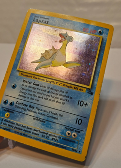 Lapras 10/62 Holo Rare Unlimited Fossil Pokemon 1308 - Image 3
