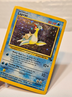 Lapras 10/62 Holo Rare Unlimited Fossil Pokemon 1308 - Image 4