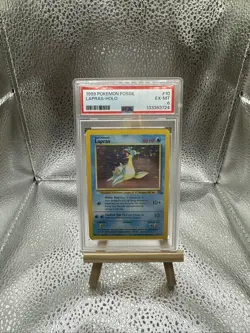 1999 Pokemon Fossil 10/62 Lapras Holo Rare PSA 6 Excellent - Image 1
