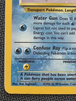 Pokemon TCG Lapras Fossil 10/62 Holo Unlimited Holo Rare - Image 5