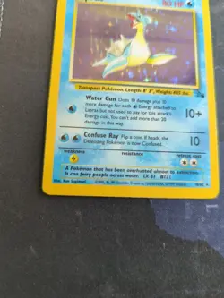 Pokemon Fossil Holo Rare Lapras 10/62 LP+/NM Condition - Image 3