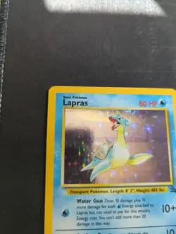 Pokemon Fossil Holo Rare Lapras 10/62 LP+/NM Condition - Image 4