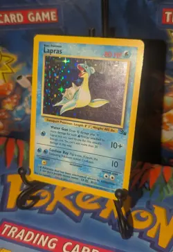 Pokemon Lapras Fossil Set Rare Holo Card 10/62 TCG VGC - Image 1