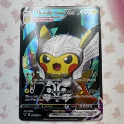 Pokemon Thunder Pikachu VCOS Full Art Holo Card 041/055 Iron Tail ThunderBolt - Image 1