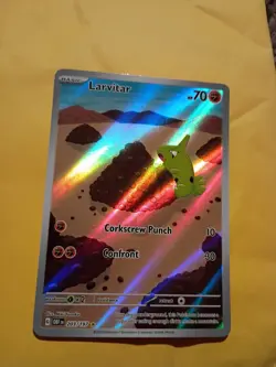 Larvitar 203/197 Obsidian Flames Illustration Rare Pokemon TCG Card - Image 2