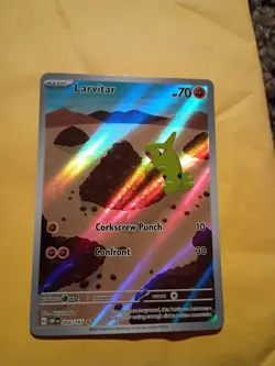 Larvitar 203/197 Obsidian Flames Illustration Rare Pokemon TCG Card - Image 3