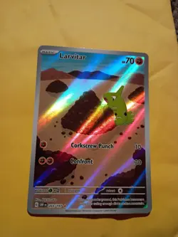 Larvitar 203/197 Obsidian Flames Illustration Rare Pokemon TCG Card - Image 4