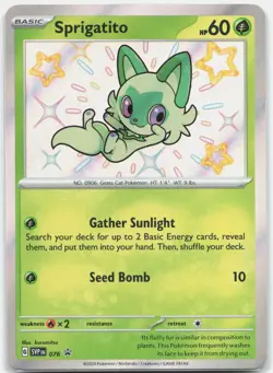 Sprigatito Promo SV: Scarlet & Violet Promo Cards SVP Grass Holo 076 2023 NM - Image 1