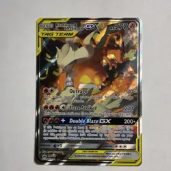 Pokemon Reshiram & Charizard GX TAG TEAM SM201 Promo Holo Card HP 270 - Image 1