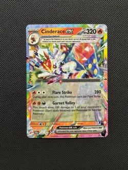 Pokemon TCG Cinderace ex 028/142 Sv07: Stellar Crown Double Rare Near Mint - Image 1