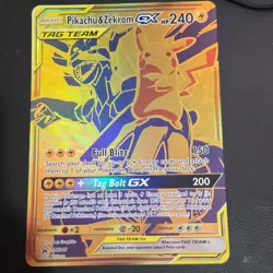 Pokemon Pikachu & Zekrom GX SM248 Jumbo Cards Promo Holo TAG TEAM GX 240 HP - Image 1