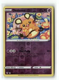 Dedenne 078/189 Uncommon Darkness Ablaze Pokemon Reverse Holo Near Mint - Image 1