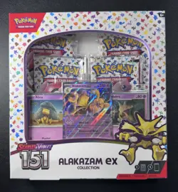 Factory Sealed Pokemon Scarlet & Violet 151 Alakazam ex Collection Box TCG - Image 1