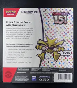 Factory Sealed Pokemon Scarlet & Violet 151 Alakazam ex Collection Box TCG - Image 3