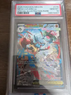 Pokemon 2025 Mega Lucario ex 179/132 SIR Mega Evolution GEM MINT PSA 10 - Image 1