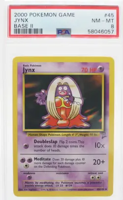 PSA 8 NEAR MINT MINT 2000 Pokemon Game Base II #45 Jynx !!! - Image 1