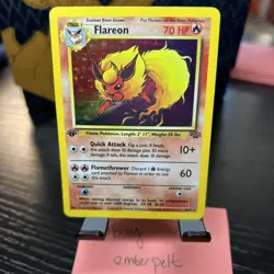 Flareon 1st edition Holo Jungle WOTC 3/64 Pokemon TCG #3 Rare - LP - Image 1