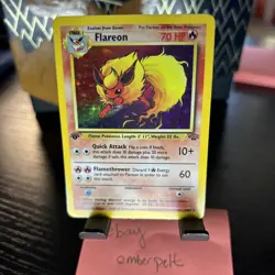 Flareon 1st edition Holo Jungle WOTC 3/64 Pokemon TCG #3 Rare - LP - Image 2