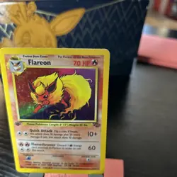 Flareon 1st edition Holo Jungle WOTC 3/64 Pokemon TCG #3 Rare - LP - Image 5
