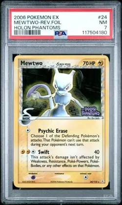 2006 POKEMON EX HOLON PHANTOMS #24 MEWTWO-REV.FOIL HOLON PHANTOMS - Image 1