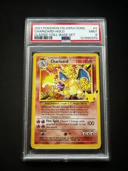 2021 POKEMON CELEBRATIONS CLASSIC COLLECTION #4 CHARIZARD-HOLO PSA 9 - Image 1