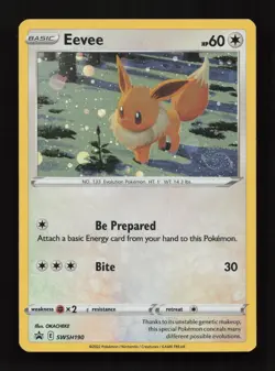 Eevee SWSH190 Promo SWSH Black Star Pokemon Near Mint - Image 1