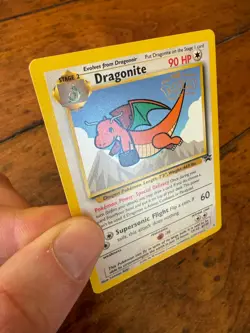 1999 Pokemon Dragonite Movie Promo #5 Black Star WB CLEAN - NM/LP - Image 3