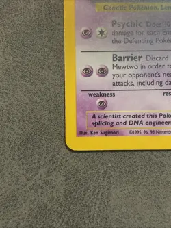 Mewtwo Pokemon 1999 TCG 10/102 Base Set Holo Unlimited Rare LP Condition - Image 5