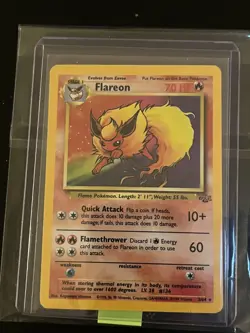 Flareon Holo No. 3/64 Holo - Jungle Set- Great Condition! Pokemon 1999 Wizards - Image 1