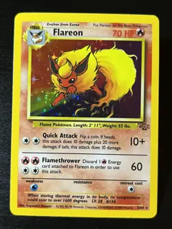 Flareon Holo No. 3/64 Holo - Jungle Set- Great Condition! Pokemon 1999 Wizards - Image 3