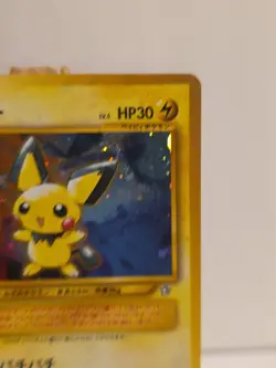 Japanese Pichu #172 Neo Genesis Holo Rare Pokemon MP - Image 3