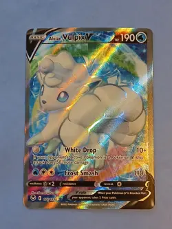Pokemon Sword & Shield Silver Tempest Alolan Vulpix V 173/195 Full Art - Image 2